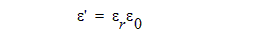 relative permittivity of dielectrics equation