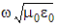 Free space wave number equation.