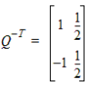 Inverse transpose matrix of Q