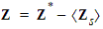 Equation for the global impedance matrix after deembedding.