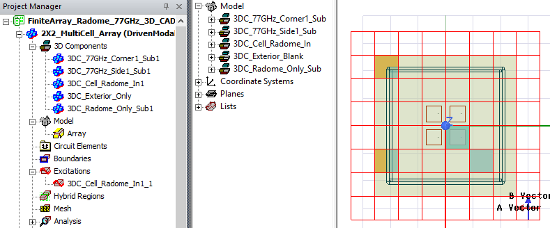 Project Trww with 3D Components. Modeler window displaying 3D component.
