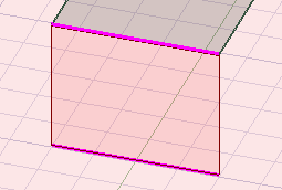 Model with two edges highlighted.