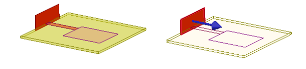 Microstrip fed patch antenna model