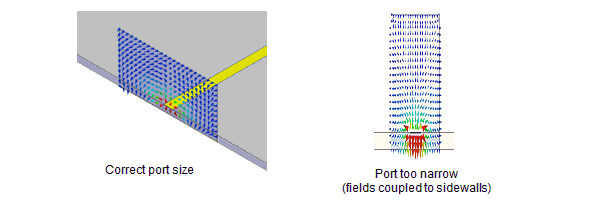 Models of incorrect and correct port sizes.