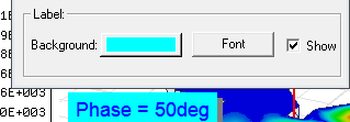 Label group box, Swept Variable Value label background color.