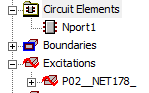 Project Tree listing Circuit Elements.