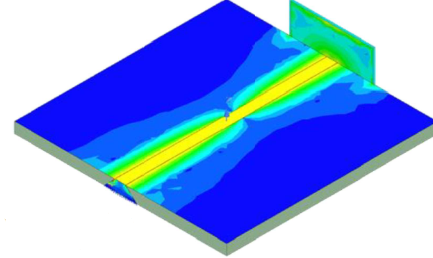 Model of microstrip Line wuth trapesoidal lumped and wave port excitation overlay.