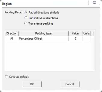Region dialog.