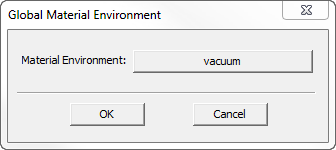 Global Material Environment dialog.