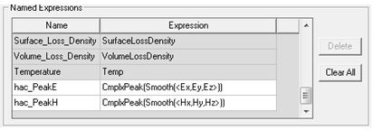 Named Expressions groupbox.