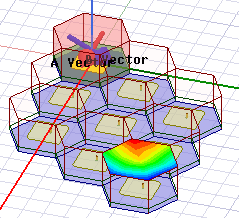 Array model, single unit cell selected.