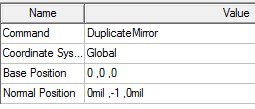 Coordinate group box displaying coordinate system. 
