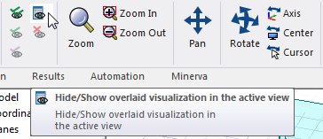 Hide Selected Objects icon in ribbon.