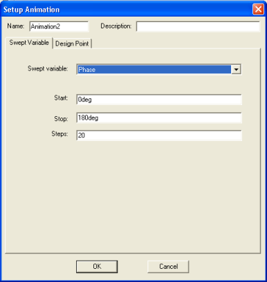 Setup Animation dialog.