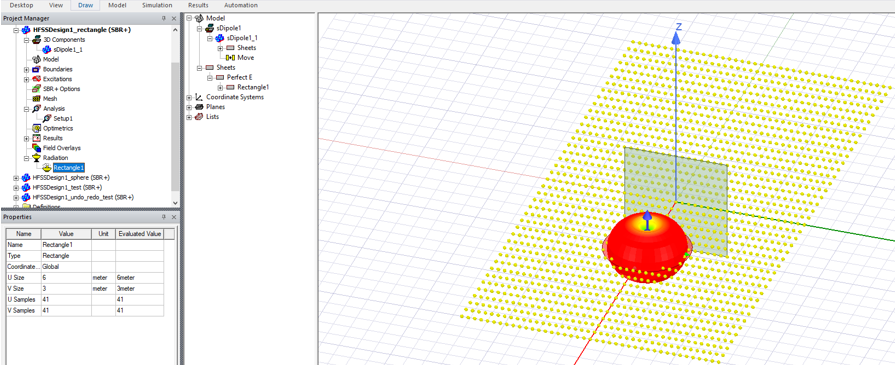 Model and sampling points previewed in the modeler window.