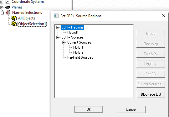 Set SBR+ Course Regions dialog.