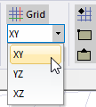 Drawing Plane drop-down menu.