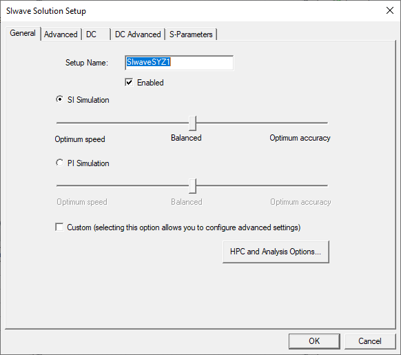 SIwave Solution Setup - General