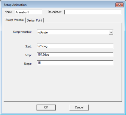 Setup Animation dialog.