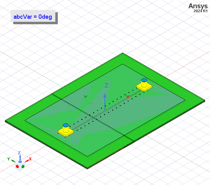 Animation Plot, Animation Dialog open.