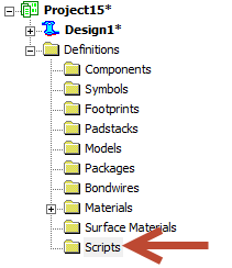Scripts in Project Tree