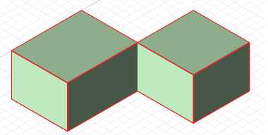 Model of two 3D bodies contacting. 