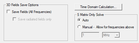 3D Fields Save Options groupbox.