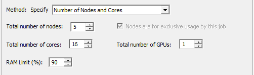Number of Nodes and Cores