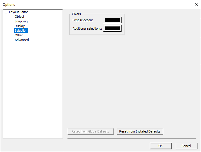 Options Window