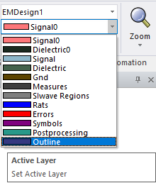 Active Layer Drop-Down Menu