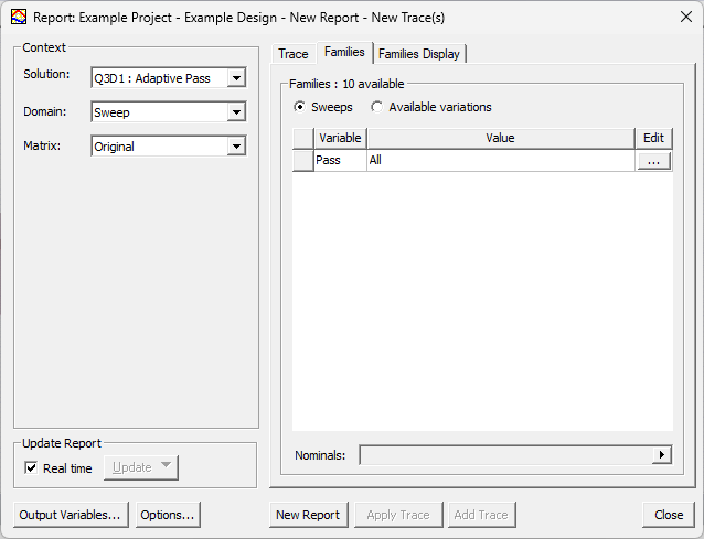 Report Window