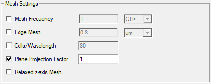 RaptorX Solution Setup Window > Advanced Tab > Mesh Settings Area