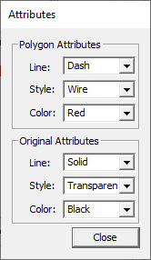 Attributes window.