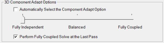 3D Component Adapt Options, Loosely Coupled option enabled.