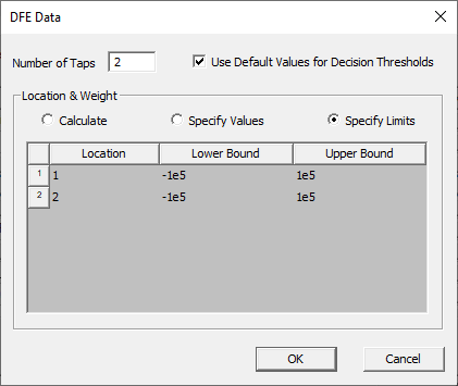 DFE Data Window
