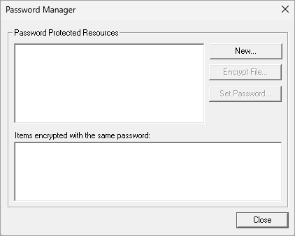 Password Manager Window