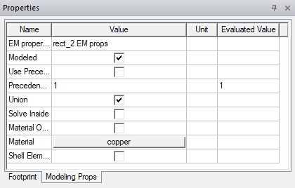 Properties > Modeling Props Properties > Modeling Props