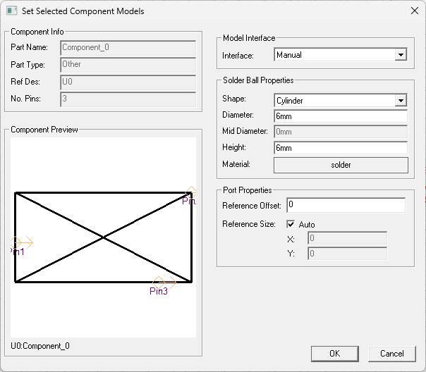 Set Selected Component Models Window > Manual