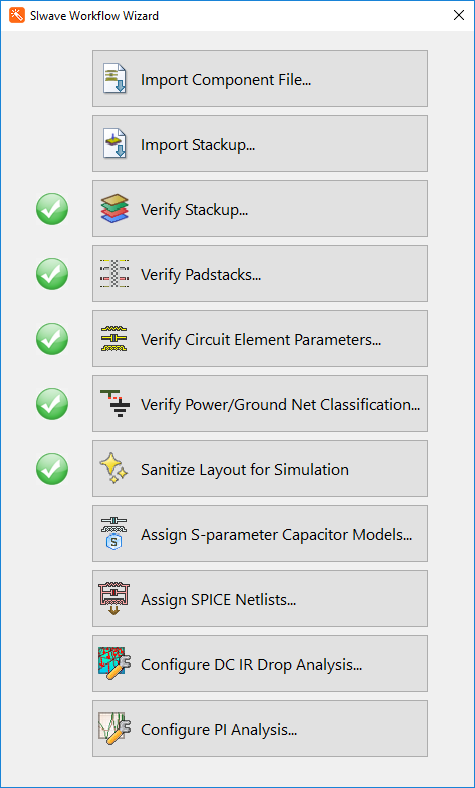 SIwave Workflow Wizard - Completed