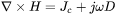 Equation for Ampere's law in the frequency domain