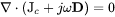 Continuity equation used by the 3D AC conduction solver