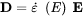 Constitutive relation for displacement flux density