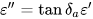 Equation for dielectric permittivity in terms of alternating tan