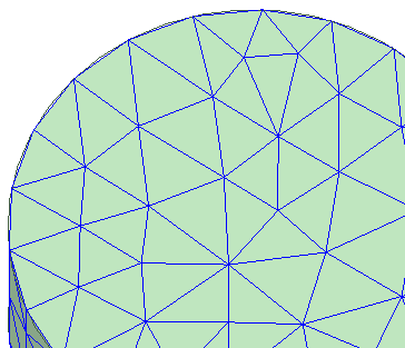 Model with a fine mesh, no nodes visibles. 