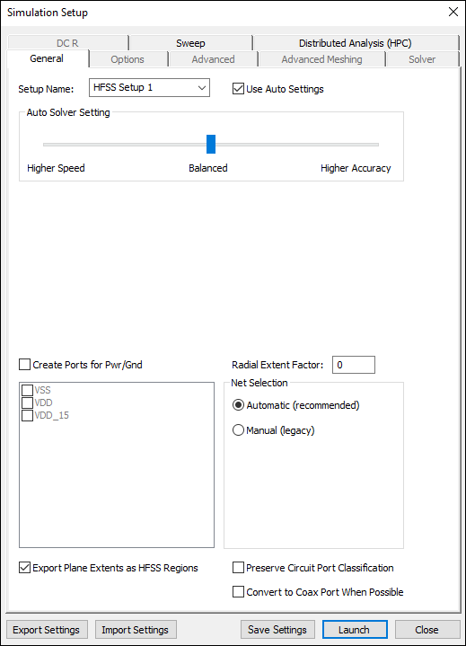 HFSS Sim Setup