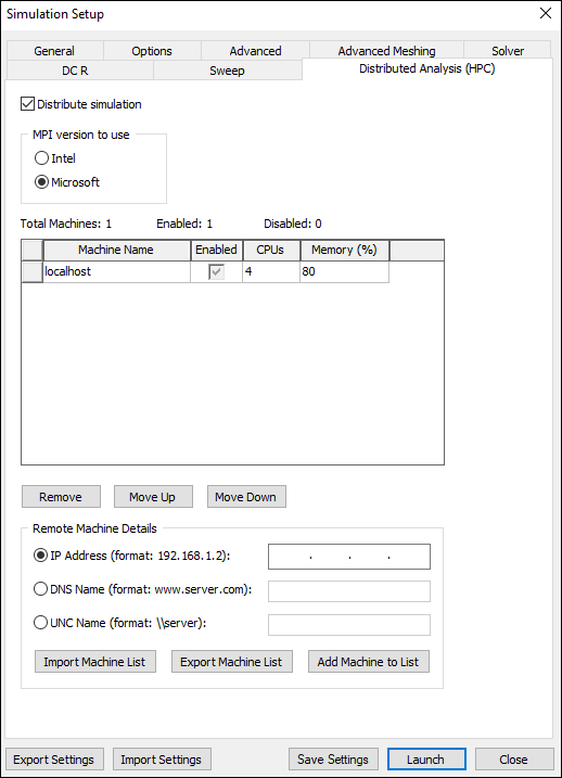 Distributed Analysis (HPC) Tab