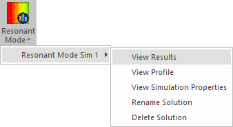 Resonant Mode drop-down menu
