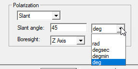 Unit of Measurement Drop-Down Menu