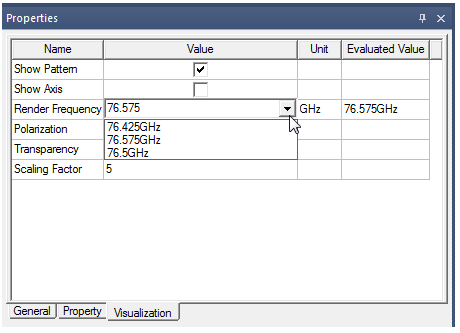 Properties dialog.