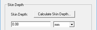 View of the Skin Depth setting in the SKin Depth Based Refinement dialog box